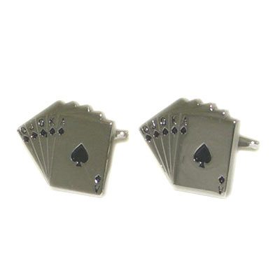 Royal Flush Poker Cufflinks
