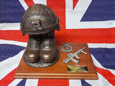 RAF Regiment Boots and Virtus Helmet