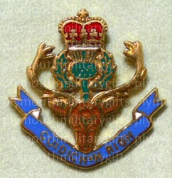 Queens Own Highlanders Lapel Pin