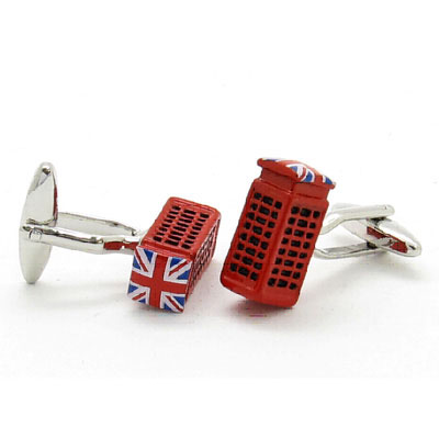 Union Jack Telephone Box Cufflinks