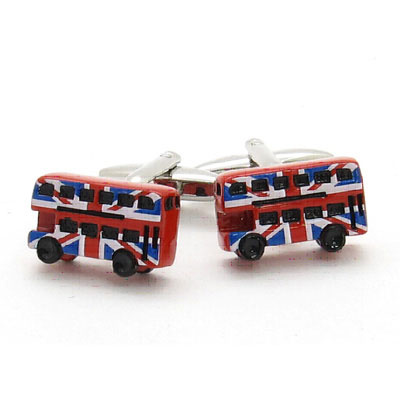 Union Jack London Red Bus Cufflinks