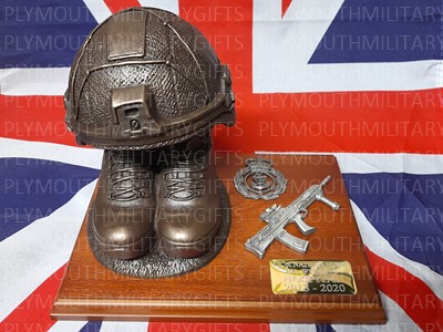 Royal Navy CPO Boots and Virtus Helmet